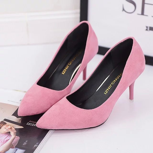 Lady High Heels – Pure Color Elegant Pumps